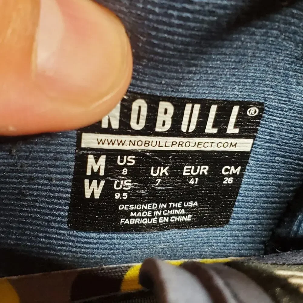 NOBULL Trainer Blue Canvas Athletic Shoes Mens Size 8 Womens 9.5 Sneakers